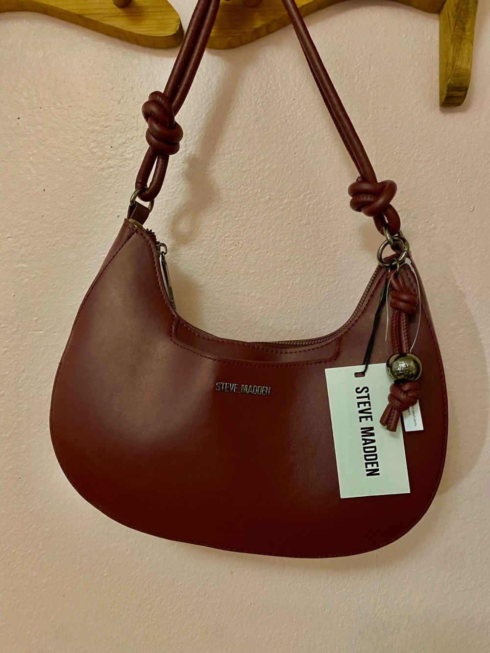 Steve Madden Bloodstone Knot-Handle Shoulder Bag
